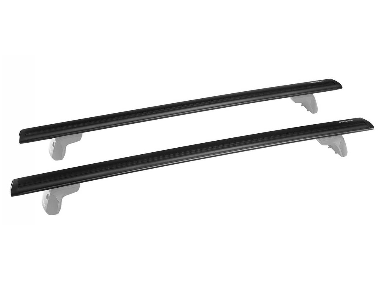 JetStream (Pair) Aluminum T-Slot Aerodynamic Roof Rack Crossbars BLACK