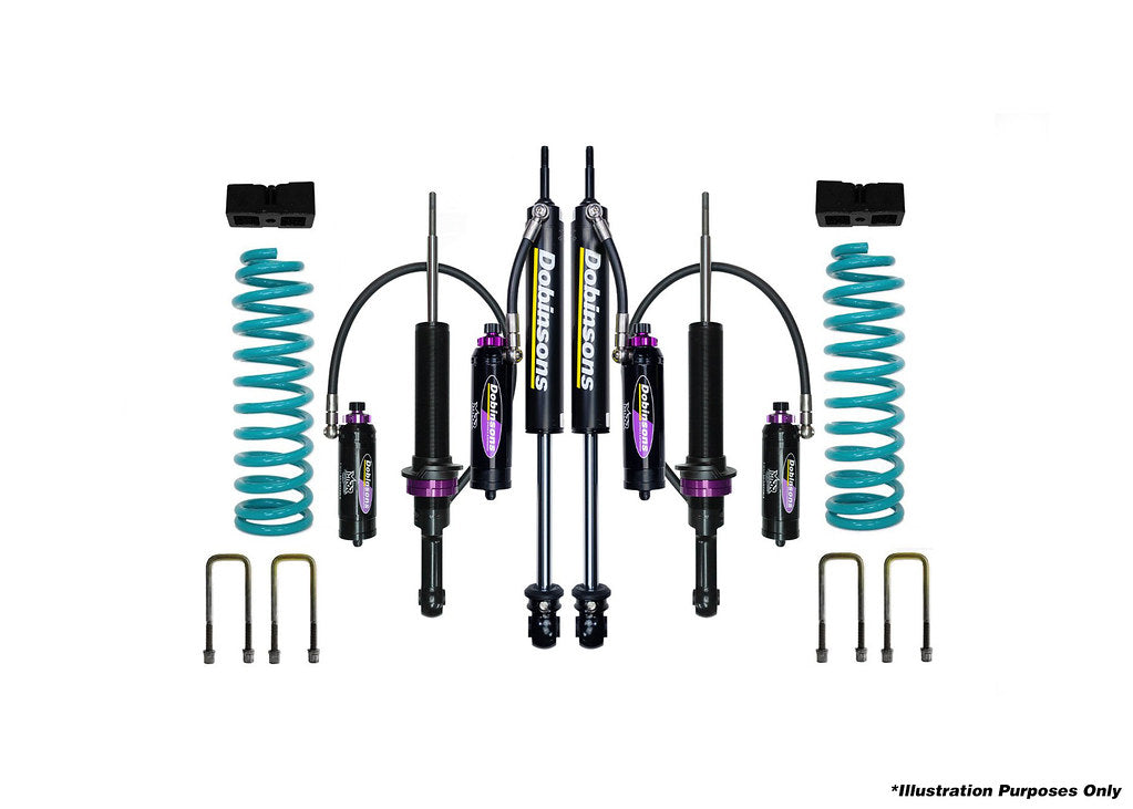 Dobinsons 1.5" to 3.0" MRR 3-Way Adjustable Lift Kit for Toyota Hilux Vigo Dual Cab 3.0L TD / 4.0L V6 with Quick Ride Rear - DSSKITMRA79 - DSSKITMRA79