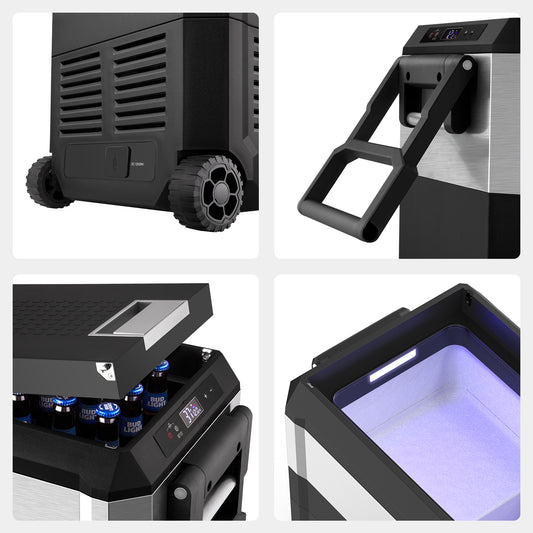 JP40 Pro Dual Zone Wheeled Portable Freezer With Cover | ICECO | 40l