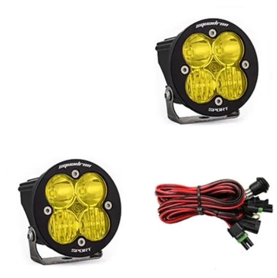 Baja Designs Squadron-R Sport Black LED Auxiliary Light Pod Pair