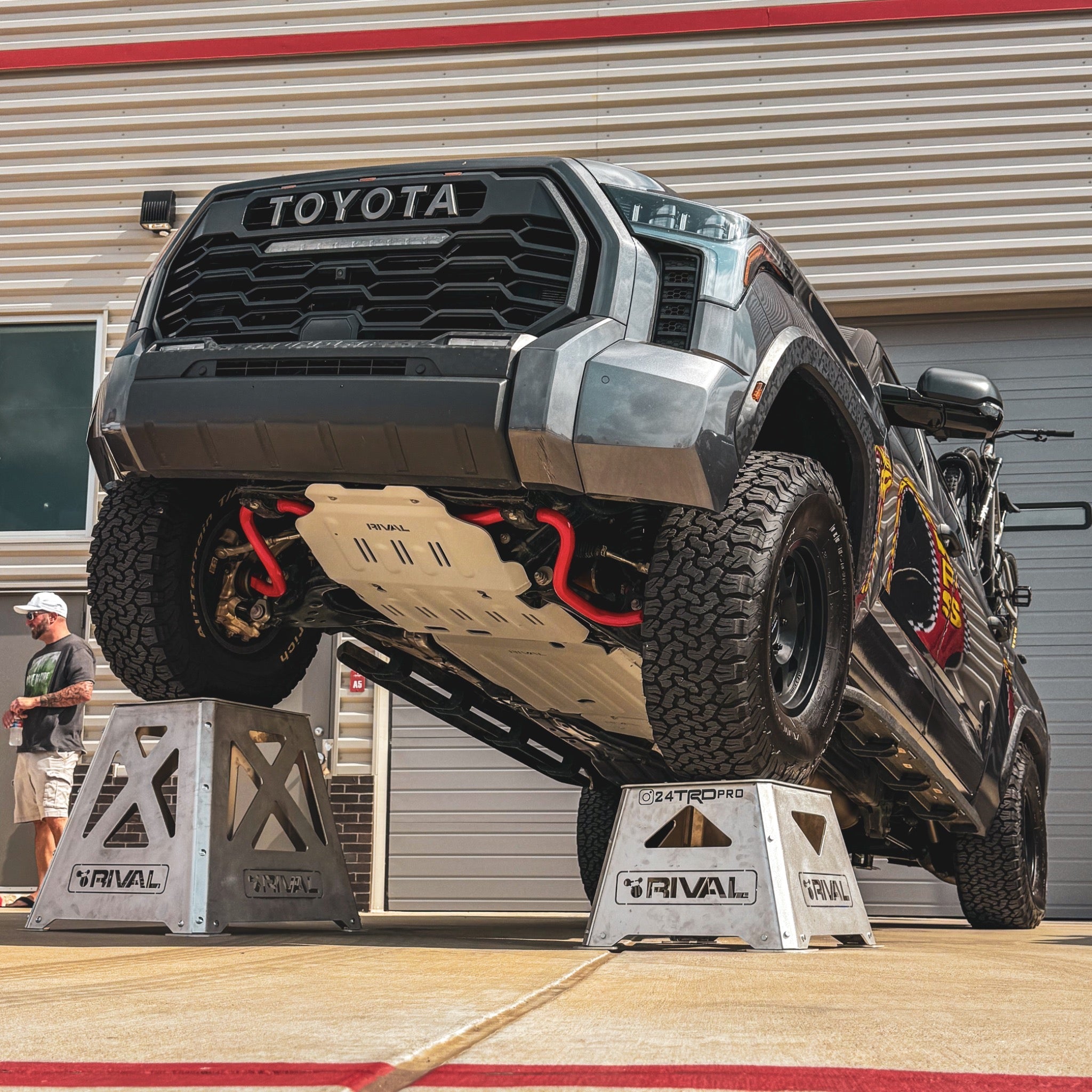 RIVAL Aluminum Transmission Catalytic Converter Skid Plate Toyota Tundra CrewMax 2021-2025 (except Hybrid)