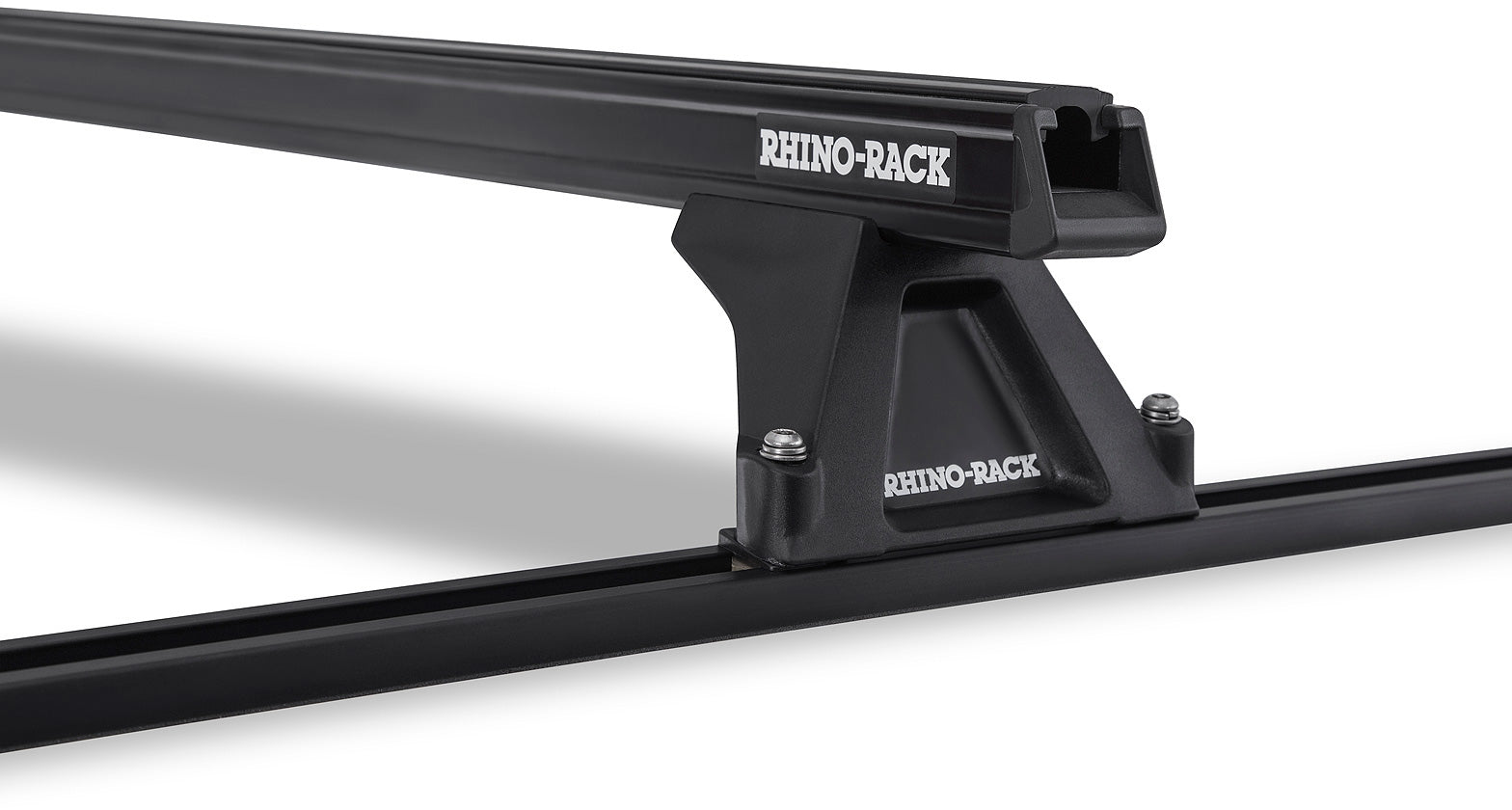 Heavy Duty RLTF Trackmount Black 2 Bar Roof Rack