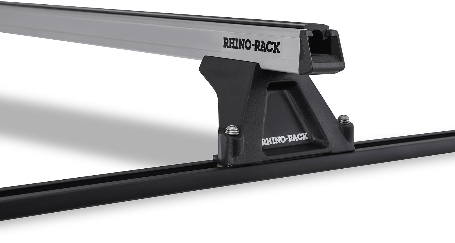 Heavy Duty RLTF Trackmount Silver 2 Bar Roof Rack