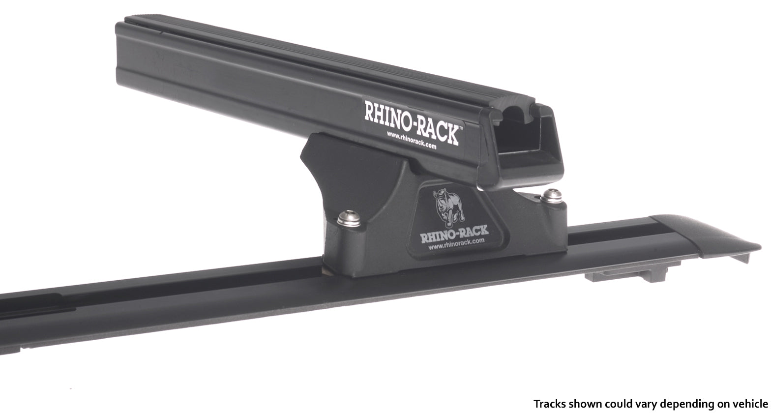 Heavy Duty RLTP Trackmount Black 2 Bar Roof Rack