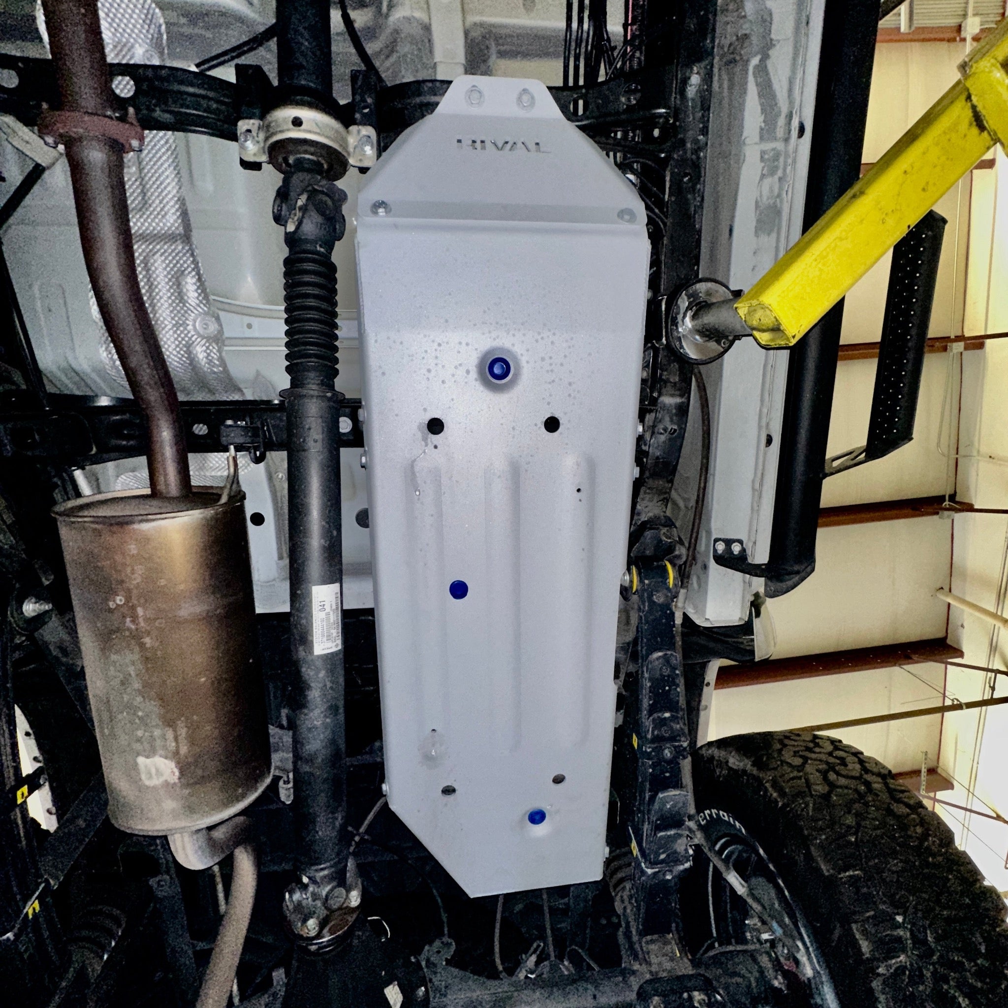 RIVAL Aluminum Gas Tank Skid Plate 2016-2023 Toyota Tacoma 3Gen Including TRD Offroad 5-Foot Bed Only