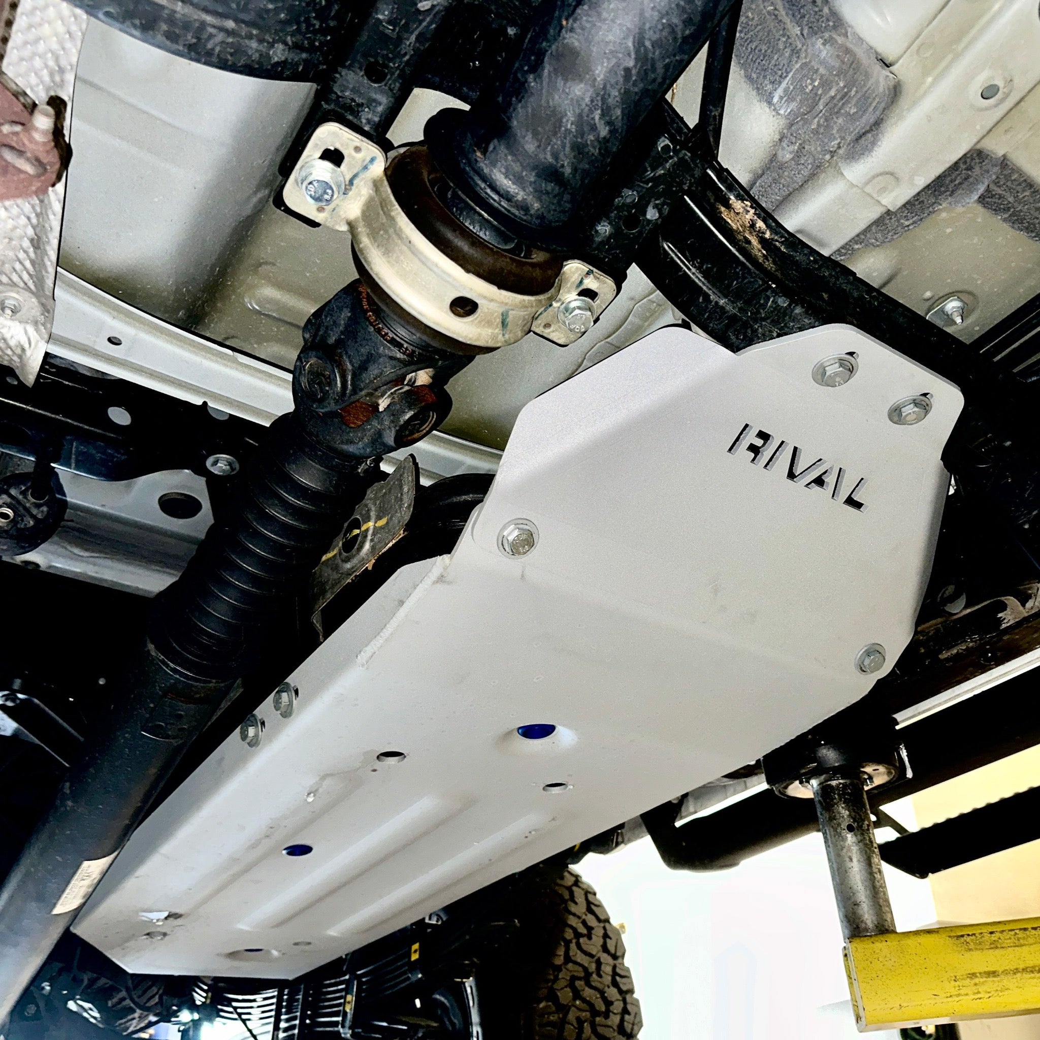 RIVAL Aluminum Gas Tank Skid Plate 2016-2023 Toyota Tacoma 3Gen Including TRD Offroad 5-Foot Bed Only