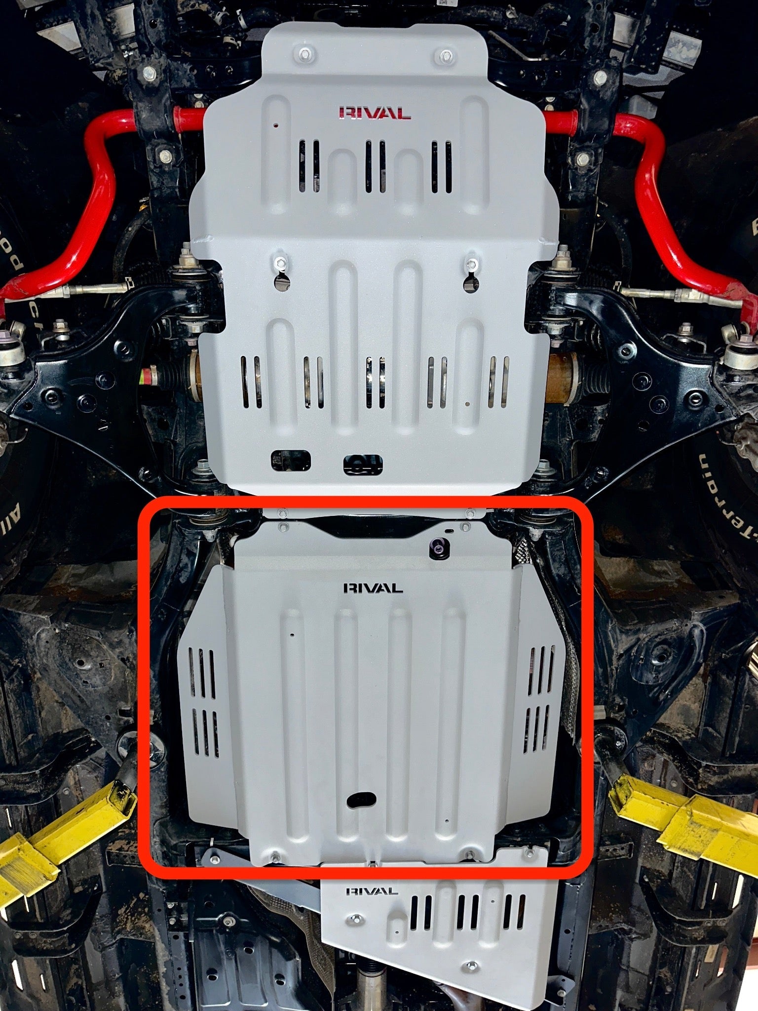 RIVAL Aluminum Transmission Catalytic Converter Skid Plate 2021-2025 Toyota Tundra HYBRID | 2022-2025 Toyota Sequoia