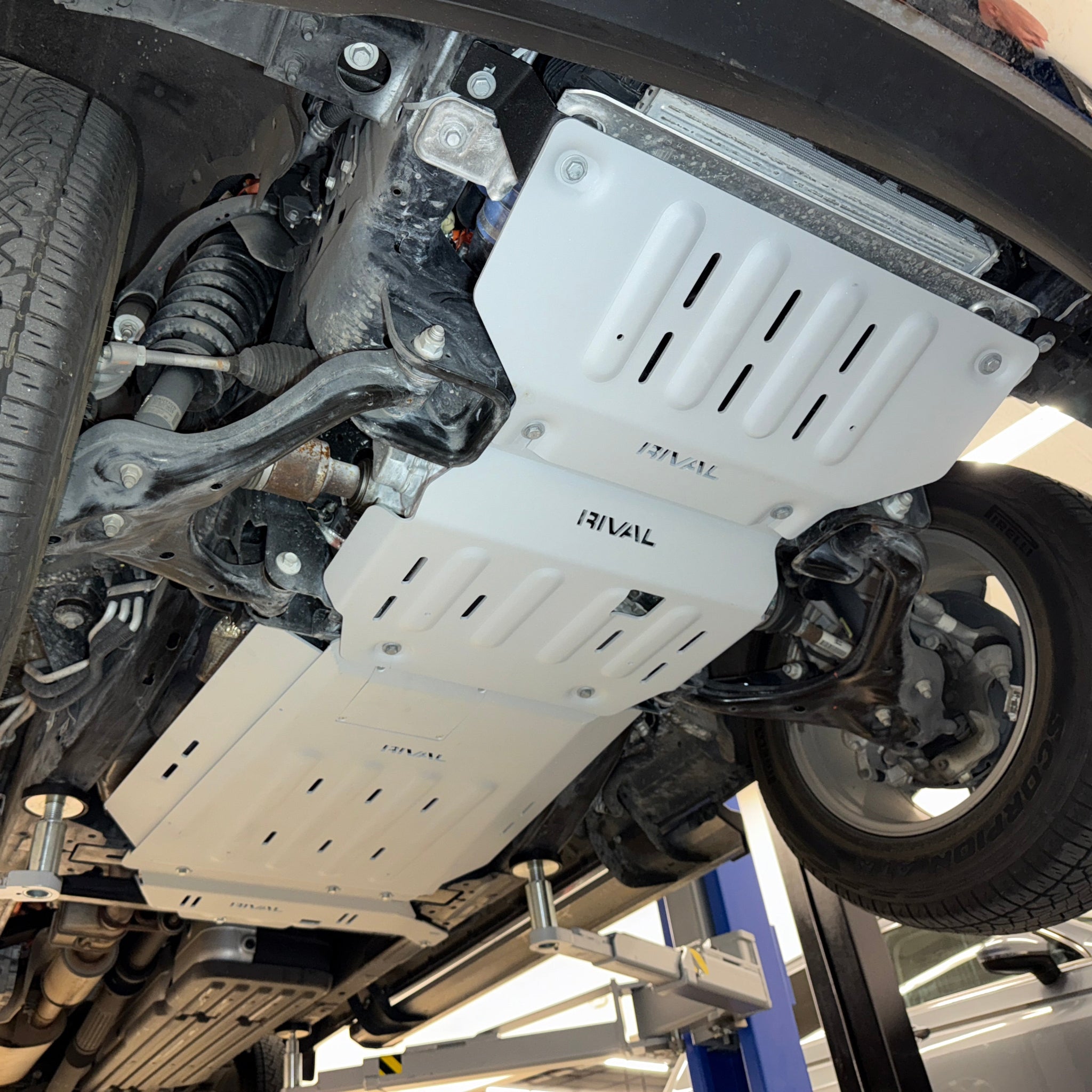 Full Set RIVAL Aluminum Skid Plates 2015-2025 Ford F-150 PowerBoost Only