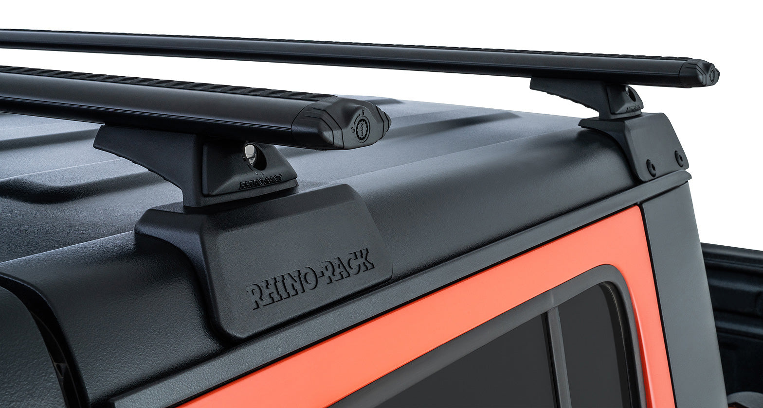 Vortex Black 2 Bar Rhino-Rack Backbone Roof Rack with RCL Legs