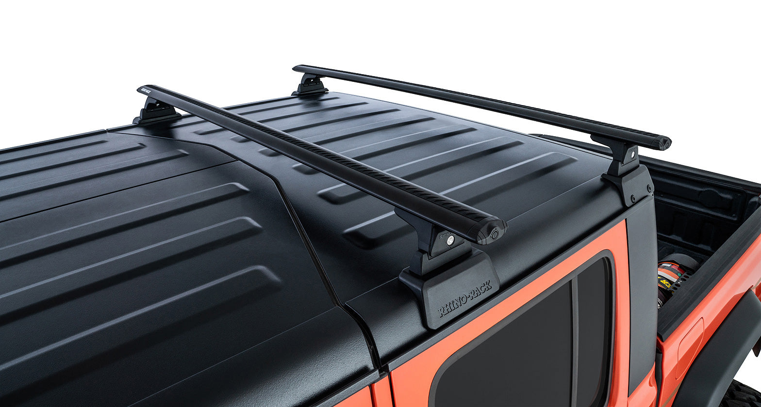 Vortex Black 2 Bar Rhino-Rack Backbone Roof Rack with RTL600 Legs