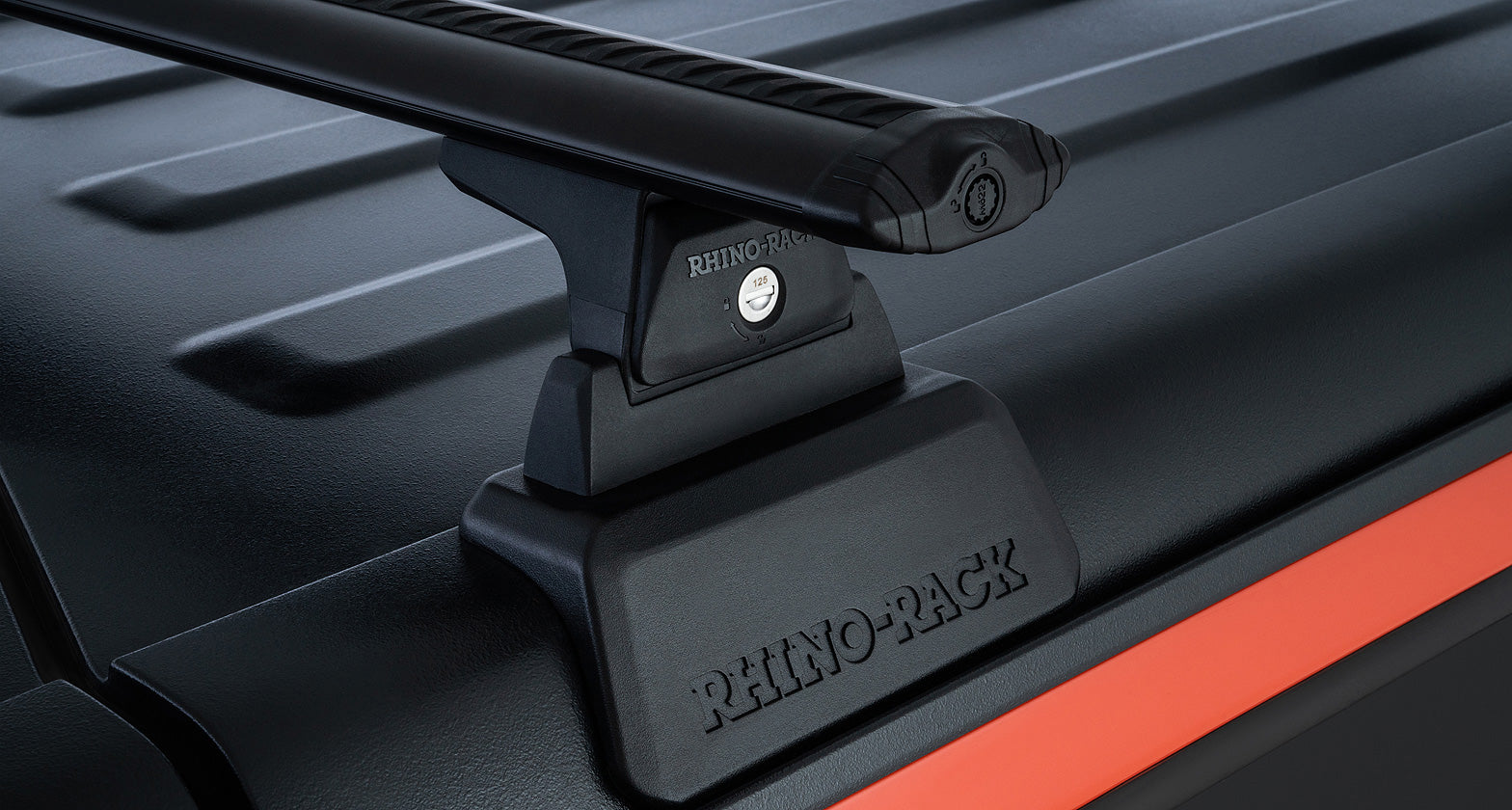 Vortex Black 2 Bar Rhino-Rack Backbone Roof Rack with RTL600 Legs