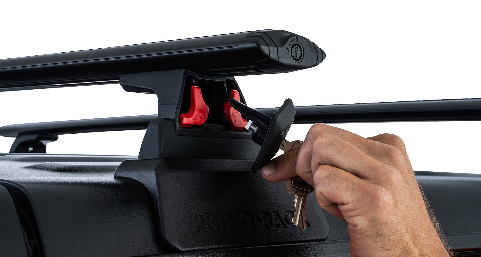 Vortex Black 2 Bar Rhino-Rack Backbone Roof Rack with RTL600 Legs