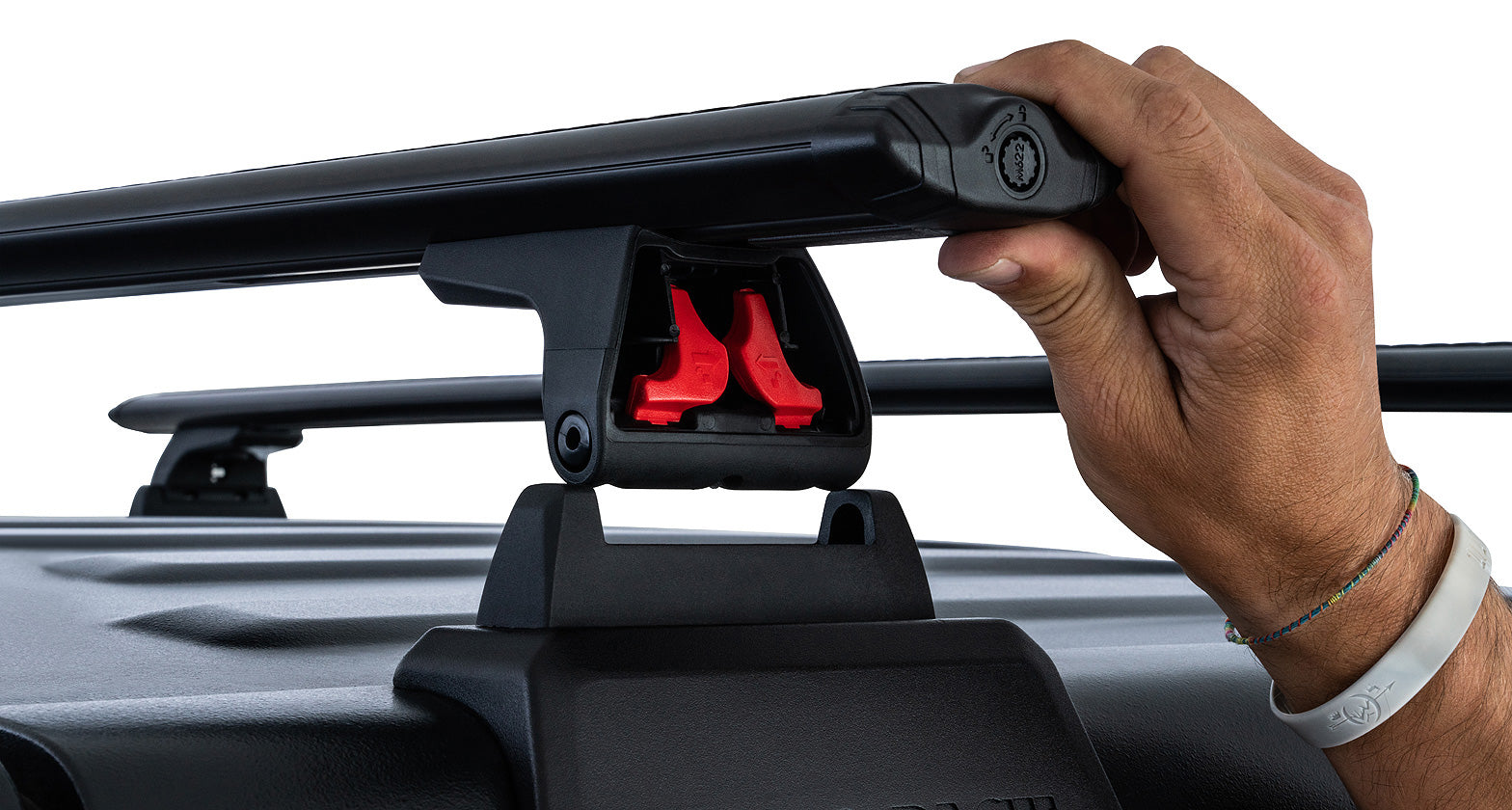 Vortex Black 2 Bar Rhino-Rack Backbone Roof Rack with RTL600 Legs