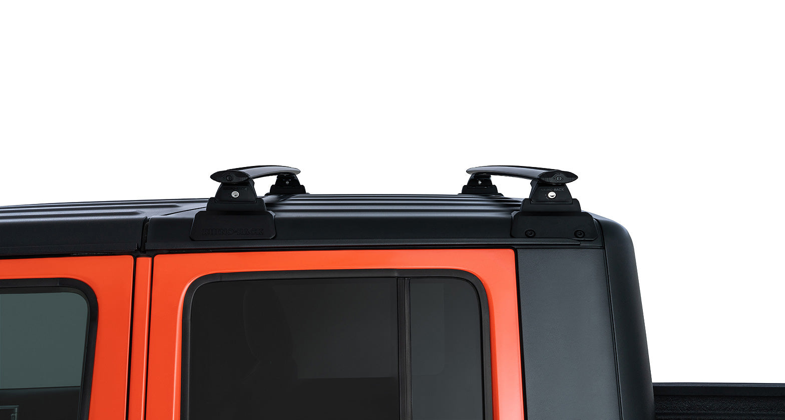 Vortex Black 2 Bar Rhino-Rack Backbone Roof Rack with RTL600 Legs