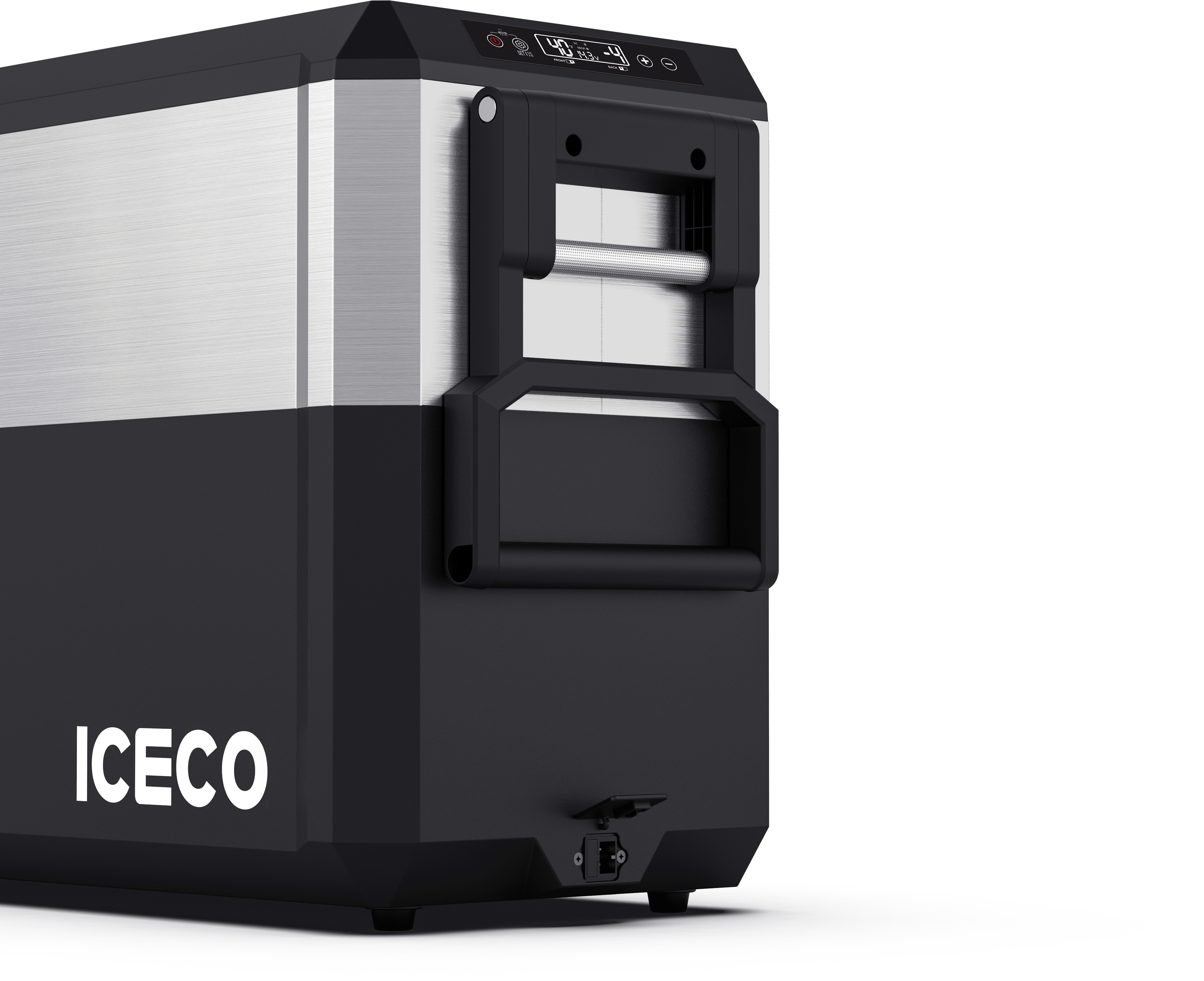 JP50 Pro Dual Zone Wheeled Portable Freezer With Cover - Silver | ICECO | 50 LT