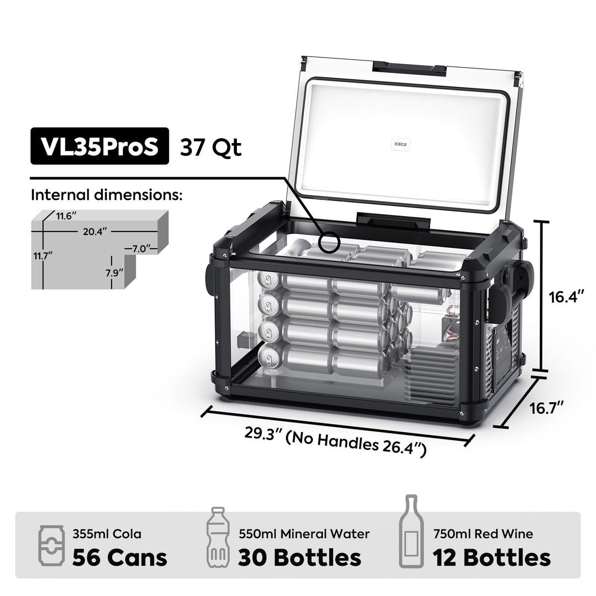 VL35ProS (Gen II) Single Zone Portable Freezer | ICECO | 35L