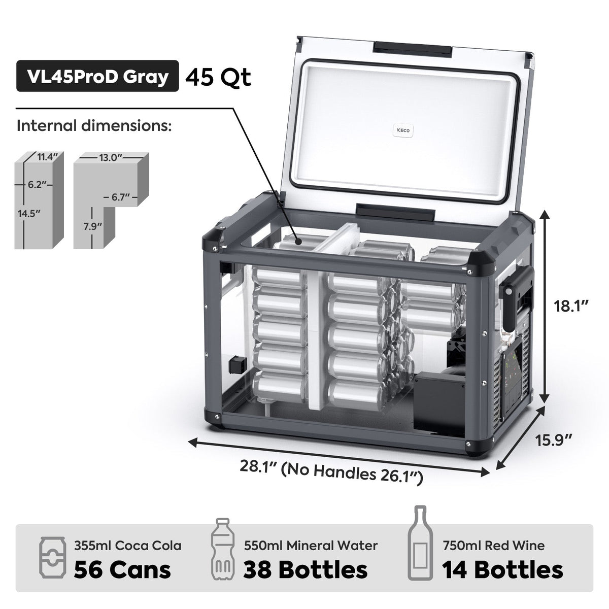 VL45ProD Dual Zone Portable Freezer | ICECO | 45L