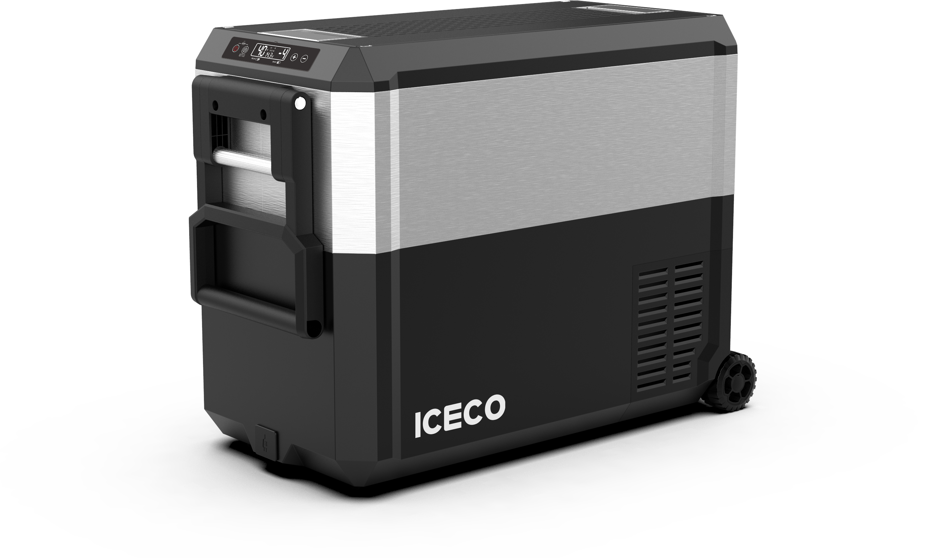JP50 Pro Dual Zone Wheeled Portable Freezer With Cover - Silver | ICECO | 50 LT