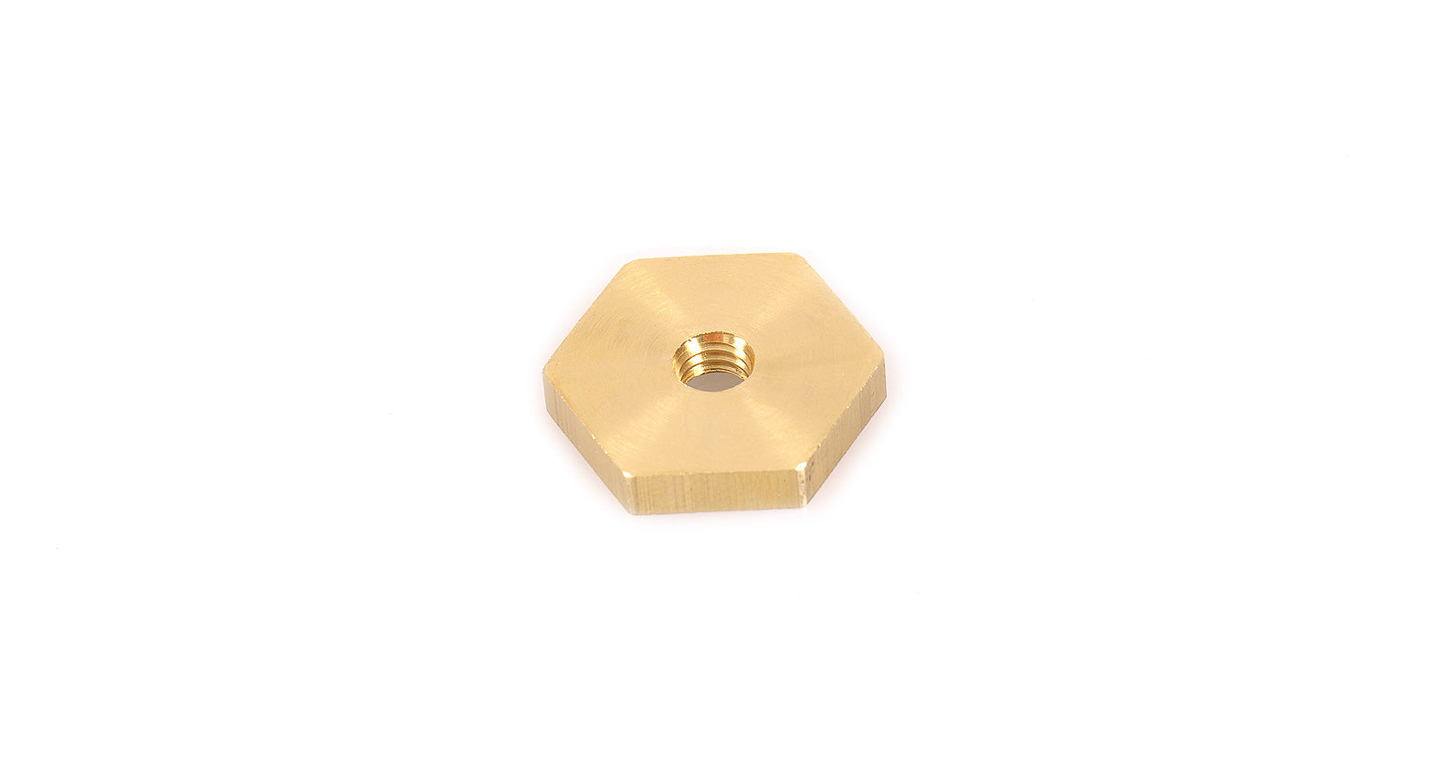 M6 x 21.43mm x 4.4mm Brass Hex Nut (4 Pack)