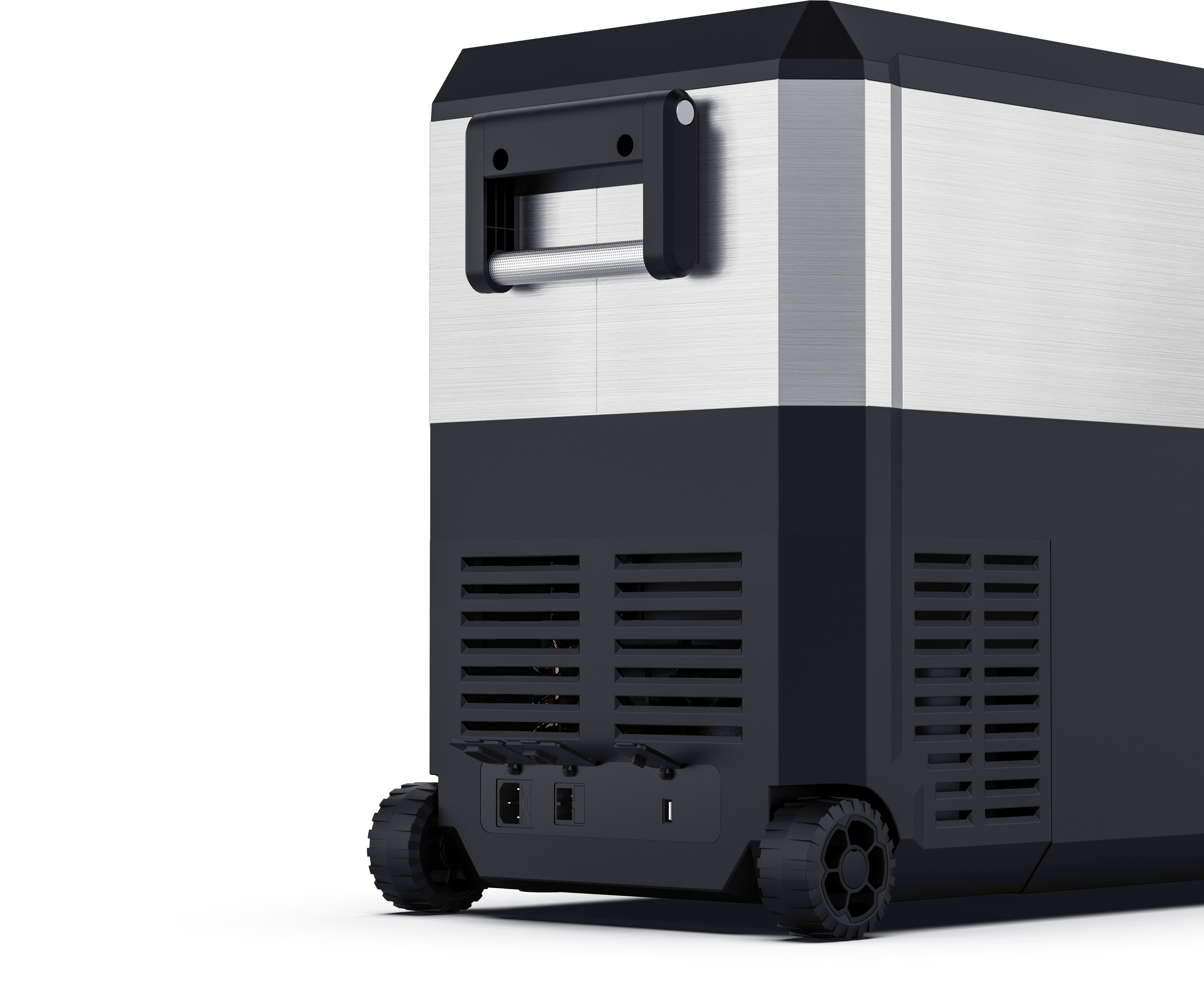 JP50 Pro Dual Zone Wheeled Portable Freezer With Cover - Silver | ICECO | 50 LT