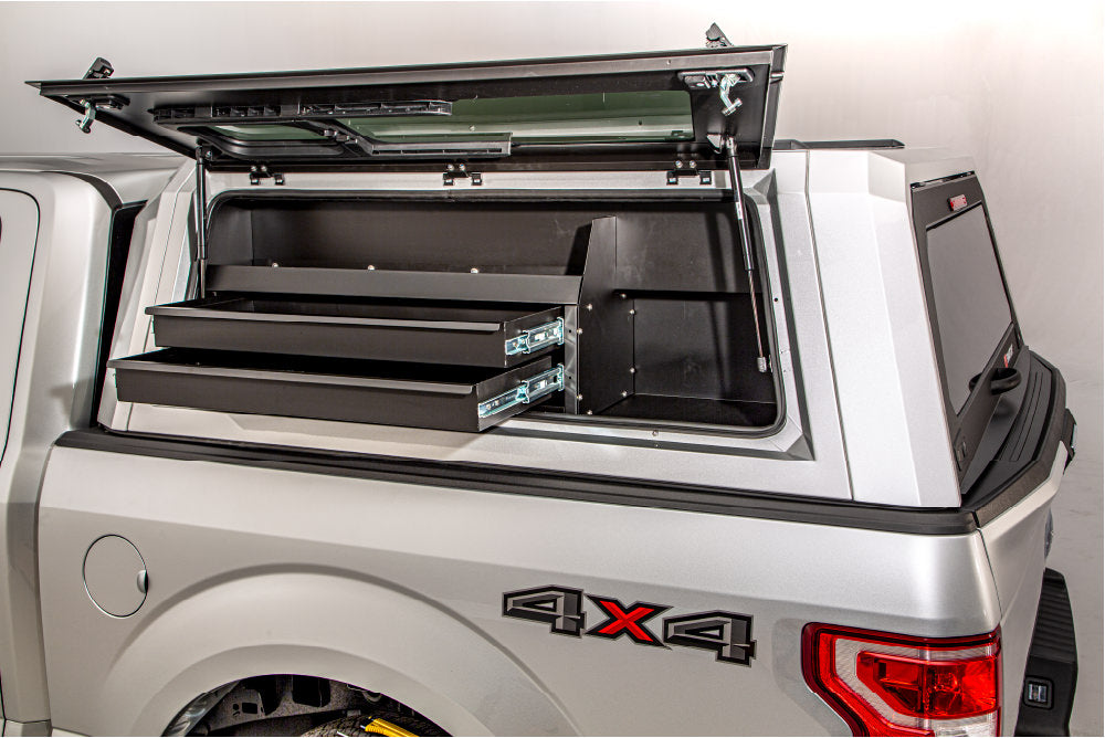 Truck Bed Drawer Drawer-Bin Full-Size EVO and EVOc Applications 5.5/6.5 Foot Bed Left Side Mount SmartCap Fits Caps w/Serial #'s ending in "NA"