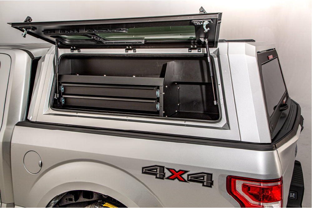 Truck Bed Drawer Drawer-Bin 20-Up Jeep Gladiator 5' EVO and EVOc Applications 5 Foot Left Side Mount SmartCap(R) Fits all Jeep Gladiator EVO Series Caps