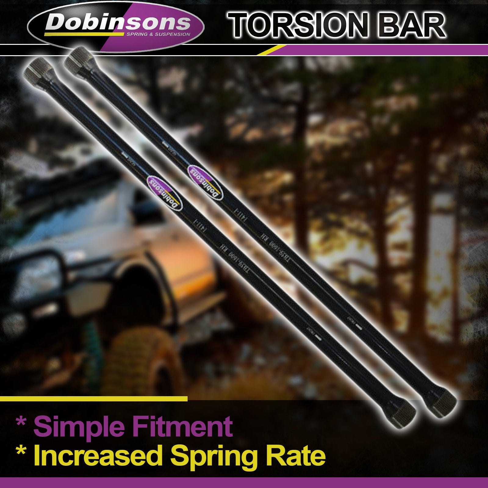 DOBINSONS TORSION BAR (PAIR) - LENGTH 1063MM - TB38-1673