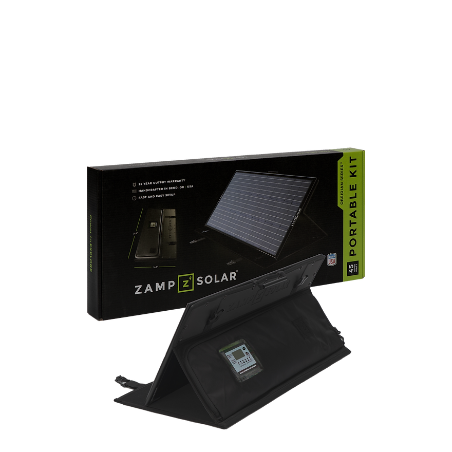 Zamp Solar Obsidian Series 45-Watt Portable Kit- Regulated