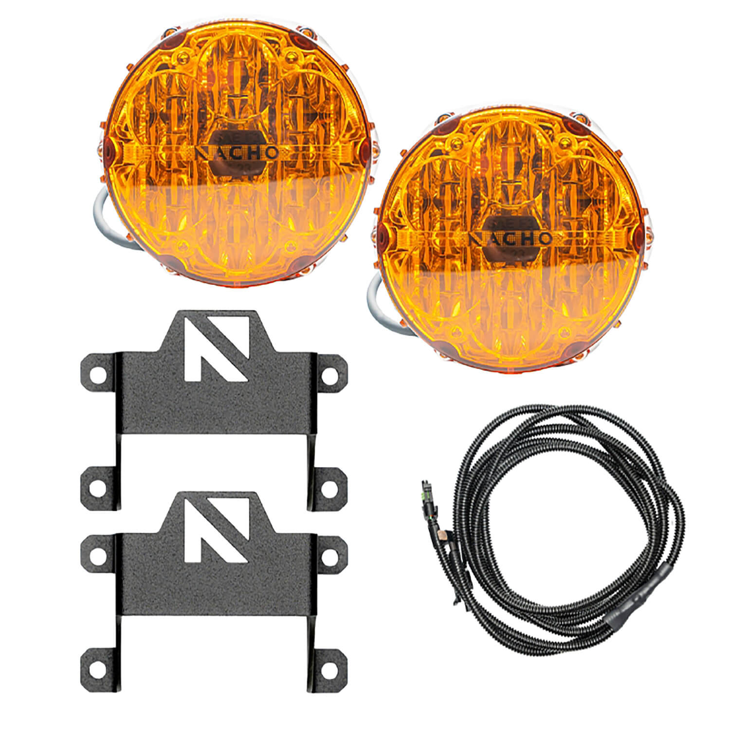 NACHO - V3BC1KASO - SAE Only Amber Plug N Play Fog Light Kit