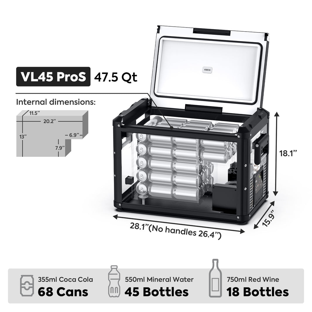 VL45ProS Single Zone Portable Freezer | ICECO | 45L