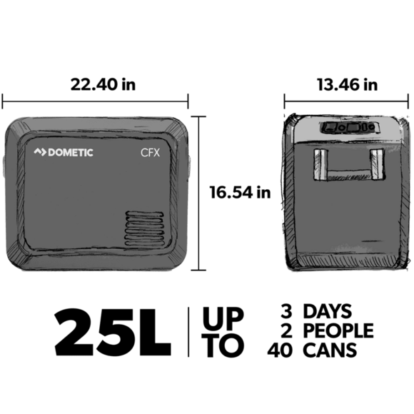 Dometic CFX3 25 Powered 12 Volt Cooler, 25L