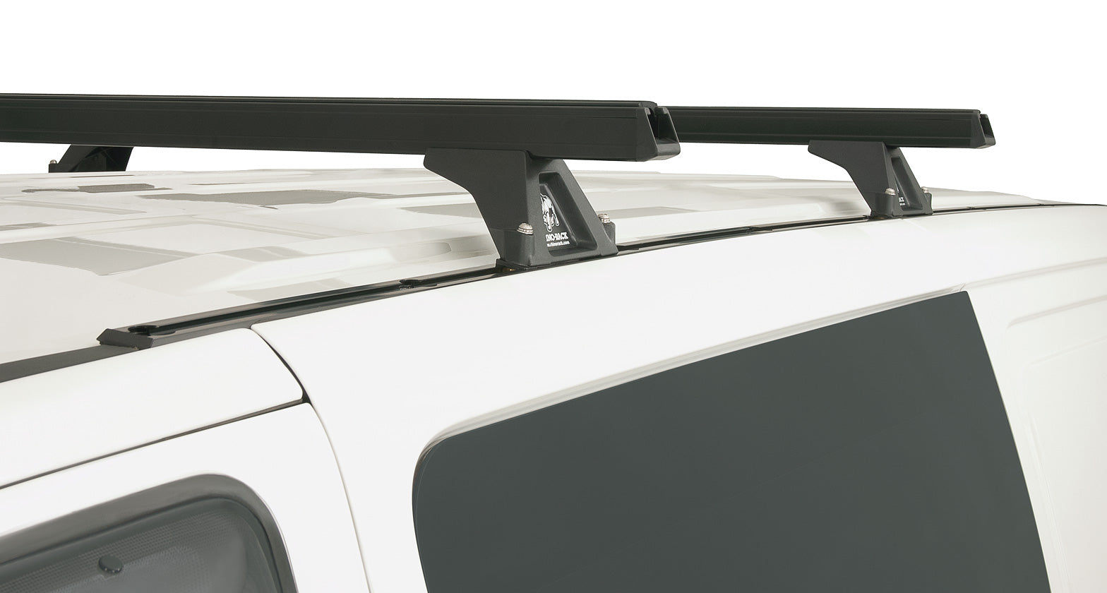 Heavy Duty RLTF Trackmount Black 2 Bar Roof Rack