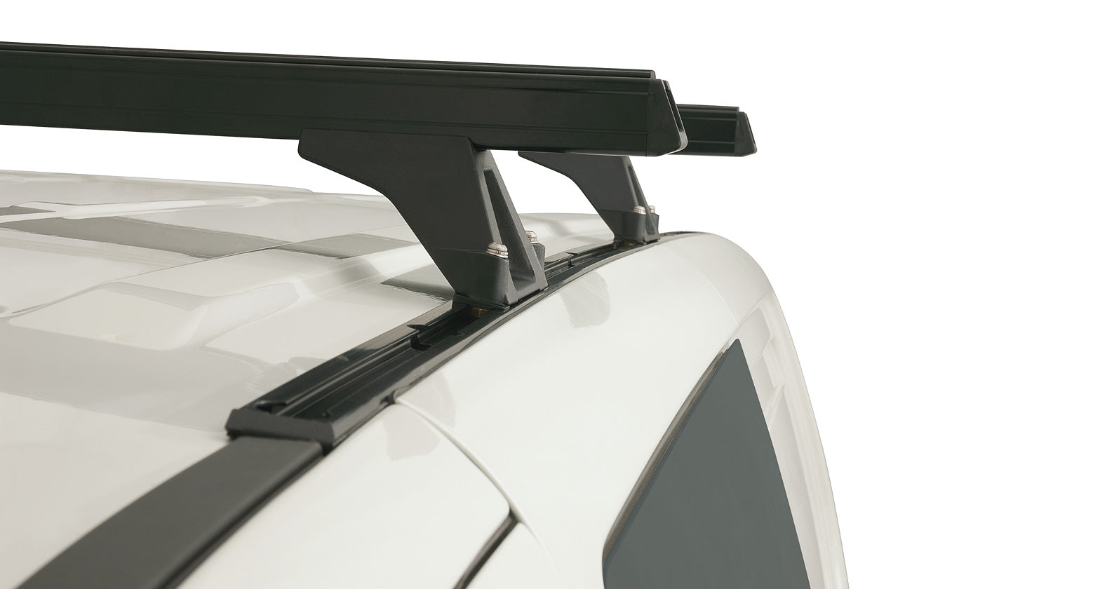 Heavy Duty RLTF Trackmount Black 2 Bar Roof Rack
