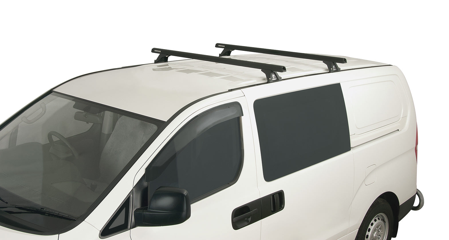 Heavy Duty RLTF Trackmount Black 2 Bar Roof Rack