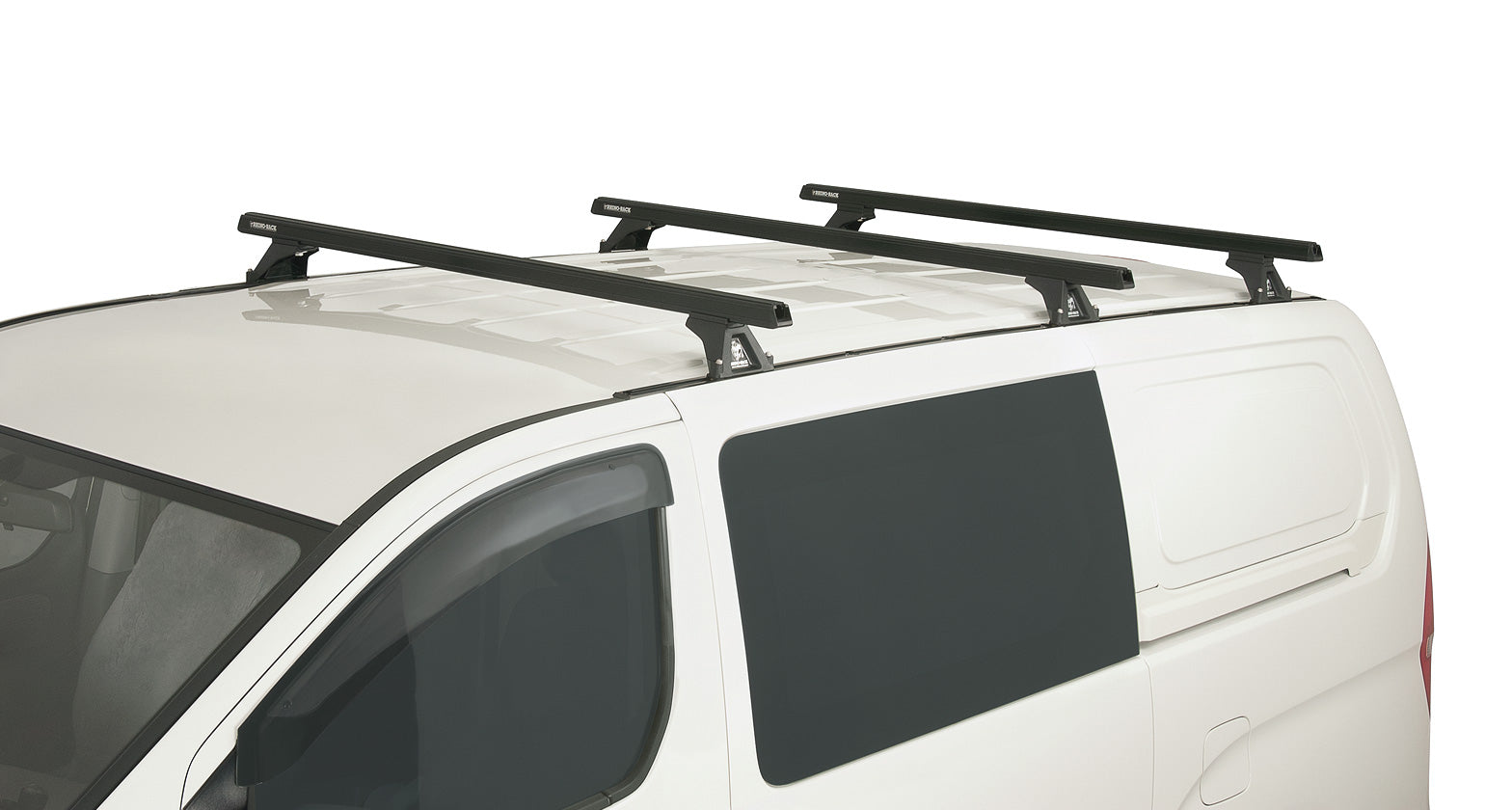 Heavy Duty RLTF Trackmount Black 3 Bar Roof Rack