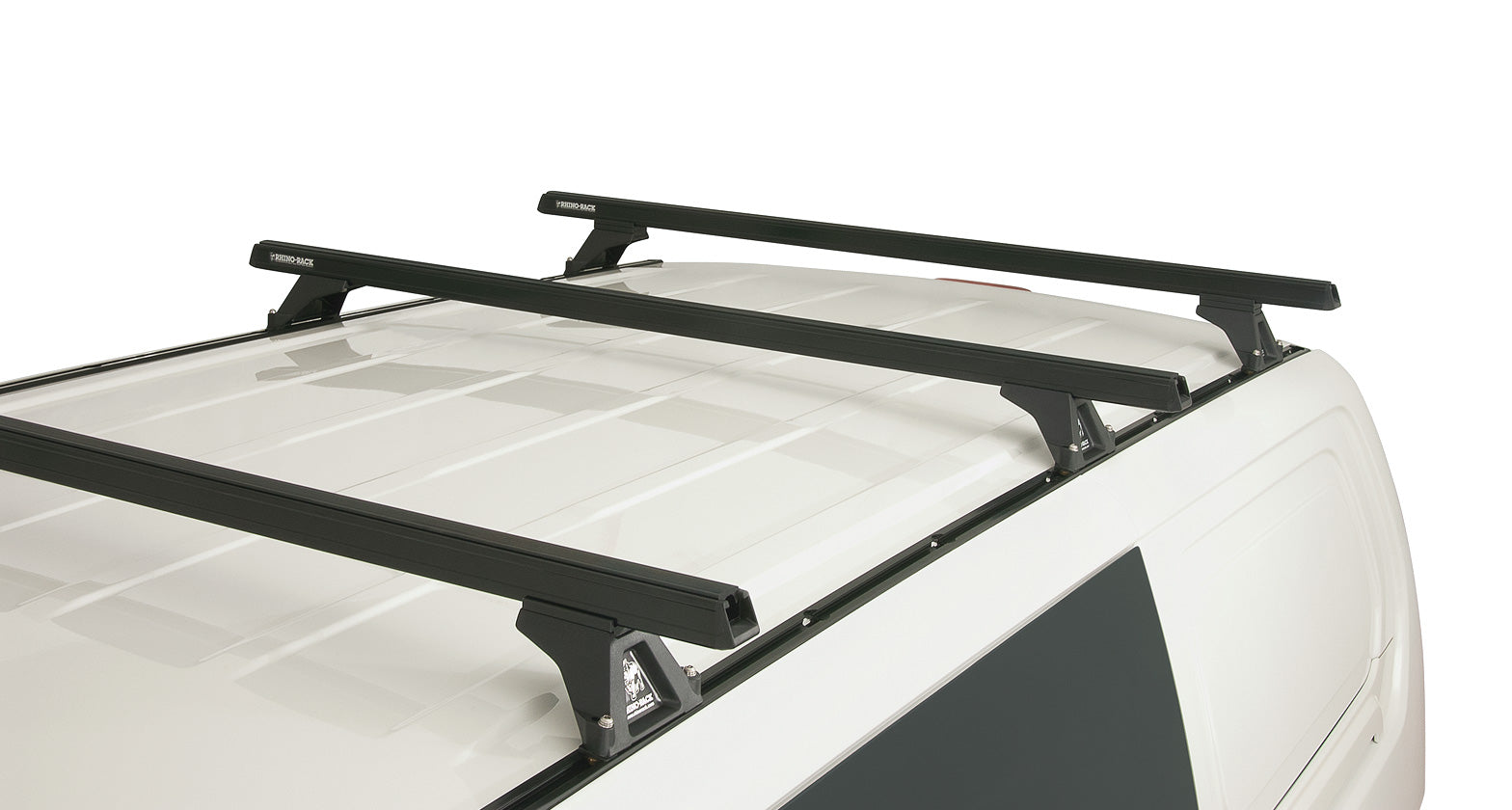 Heavy Duty RLTF Trackmount Black 3 Bar Roof Rack