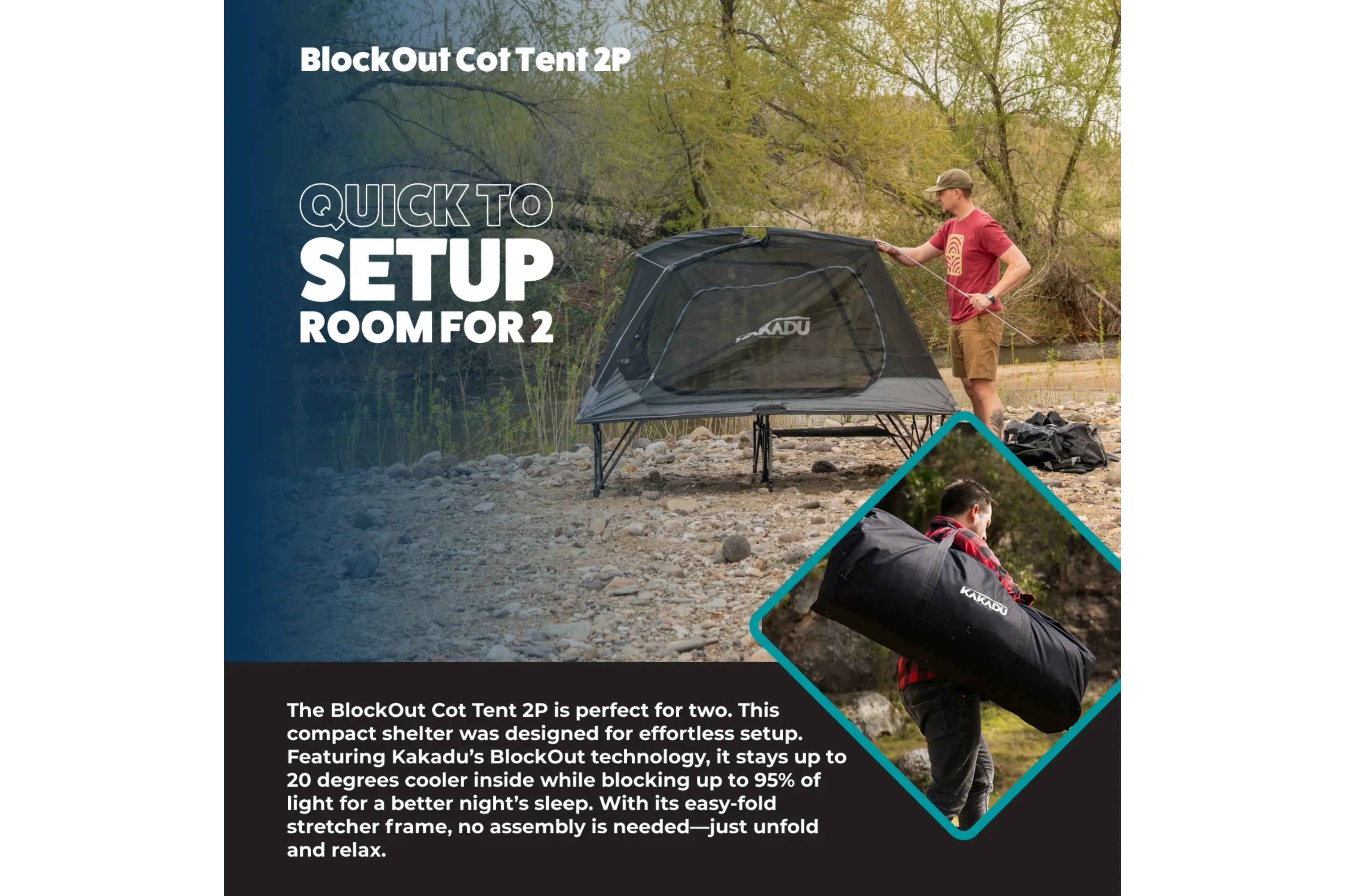 Kakadu BlockOut® Cot Tent 2P