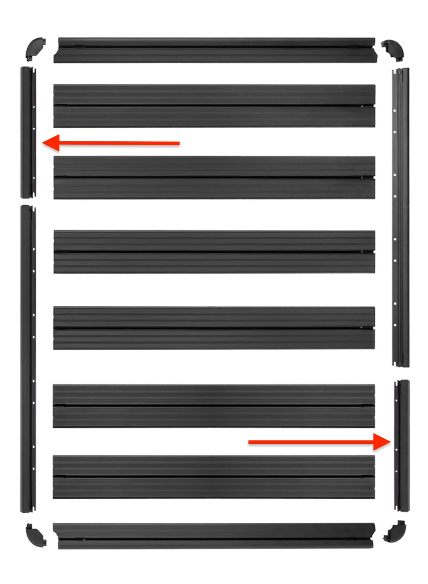 RIVAL Aluminum No-Drill Roof Rack 2018-2025 Jeep Wrangler JL 4-Door | 2020-2025 Jeep Gladiator